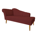 Ver imagem 3 de Recamier Divã Pés Palito para Sala Cecilia 1.60cm Suede Vermelho Bordo - Incasa Decor
