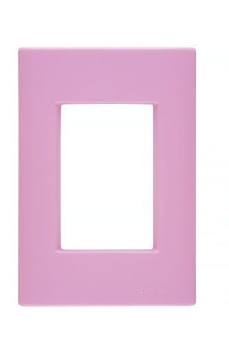 Placa Espelho 3 Tomada 4x2 Giz Rosa Tramontina 57200059 - 1