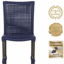 Ver imagem 5 de Jogo 6 Cadeiras Corda Náutica e Mesa Retangular Ripada 2,00m Azul