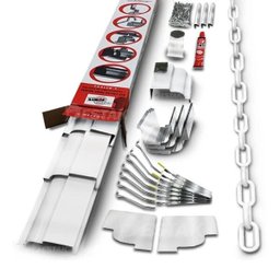 Calha Branca 06 Metros Telhado Beiral Escoamento D'Água - 1 Calha Branca 06 Metros Telhado Beiral Escoamento D'Água - 1