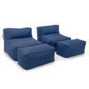 Ver imagem 1 de Kit Duplo Puff Brisa com Apoio Conforto Áreas Externas Good Pufes Poltrona Enchimento Perolas Eps