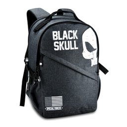 MOCHILA MASCULINA BLACK SKULL RESISTENTE PRETA P NOTEBOOK - 1