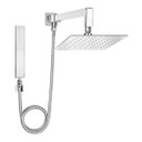 Ver imagem 1 de Ducha De Inox Quadrada 20X20 Cm Com Chuveirinho - Cromada
