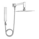 Ver imagem 2 de Ducha De Inox Quadrada 20X20 Cm Com Chuveirinho - Cromada