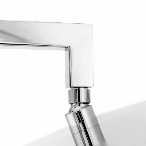 Ducha De Inox Quadrada 20X20 Cm Com Chuveirinho - Cromada - 3