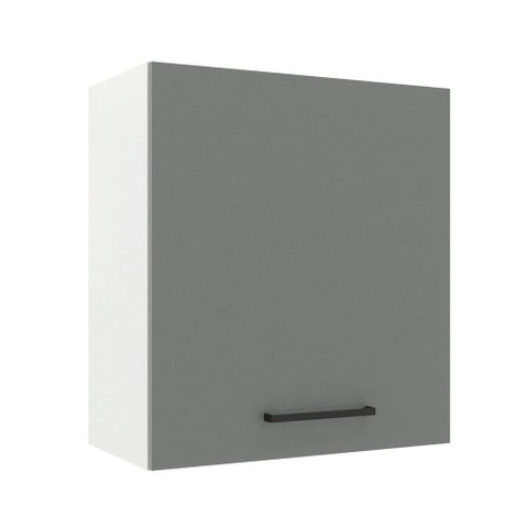 Armário de Cozinha Aéreo 60 cm 1 Porta Branco/Cinza Agata Madesa