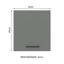 Ver imagem 4 de Armário de Cozinha Aéreo 60 cm 1 Porta Branco/Cinza Agata Madesa