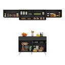 Ver imagem 6 de Armário de Cozinha Compacta 4 peças MP3698.898 Veneza Multimóveis Preto
