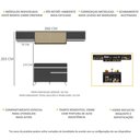Ver imagem 4 de Armário de Cozinha Compacta 4 peças MP3698.898 Veneza Multimóveis Preto