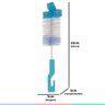 Kit Escova para Limpar Mamadeira com Esponja e Escova para Limpeza de Bico Buba Azul - 3