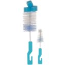 Ver imagem 1 de Kit Escova para Limpar Mamadeira com Esponja e Escova para Limpeza de Bico Buba Azul