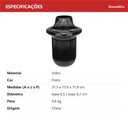Ver imagem 7 de Vaso Decorativo de Vidro Preto 22x16x16cm Enfeite Sala Mesa Estante Aparador