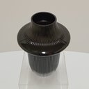 Ver imagem 5 de Vaso Decorativo de Vidro Preto 22x16x16cm Enfeite Sala Mesa Estante Aparador