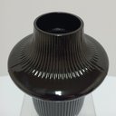 Ver imagem 4 de Vaso Decorativo de Vidro Preto 22x16x16cm Enfeite Sala Mesa Estante Aparador