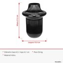 Ver mais imagens de Vaso Decorativo de Vidro Preto 22x16x16cm Enfeite Sala Mesa Estante Aparador