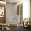 Ver imagem 2 de Poltrona Decorativa Pé Palito Natural Stella Bouclê Cinza D03 - D'Rossi