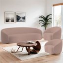 Ver imagem 2 de Kit Sofá 3 Lugares 200cm e 2 Poltronas Orgânica Luxo Recepção Amore Linho - Doce Sonho Móveis