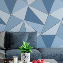 Papel de Parede Adesivo Zara Azul Diamante Quarto Sala 12m - 4