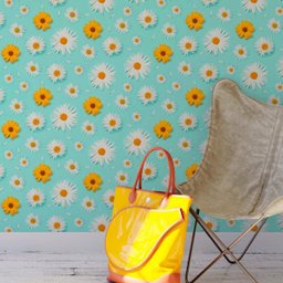 Papel Parede Adesivo Floral Margarida Girassol Cozinha 10m - 3