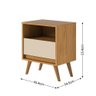 Mesa de Cabeceira Eccos Nature/off White - Potenza Móveis - 4