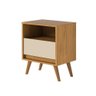 Mesa de Cabeceira Eccos Nature/off White - Potenza Móveis - 2