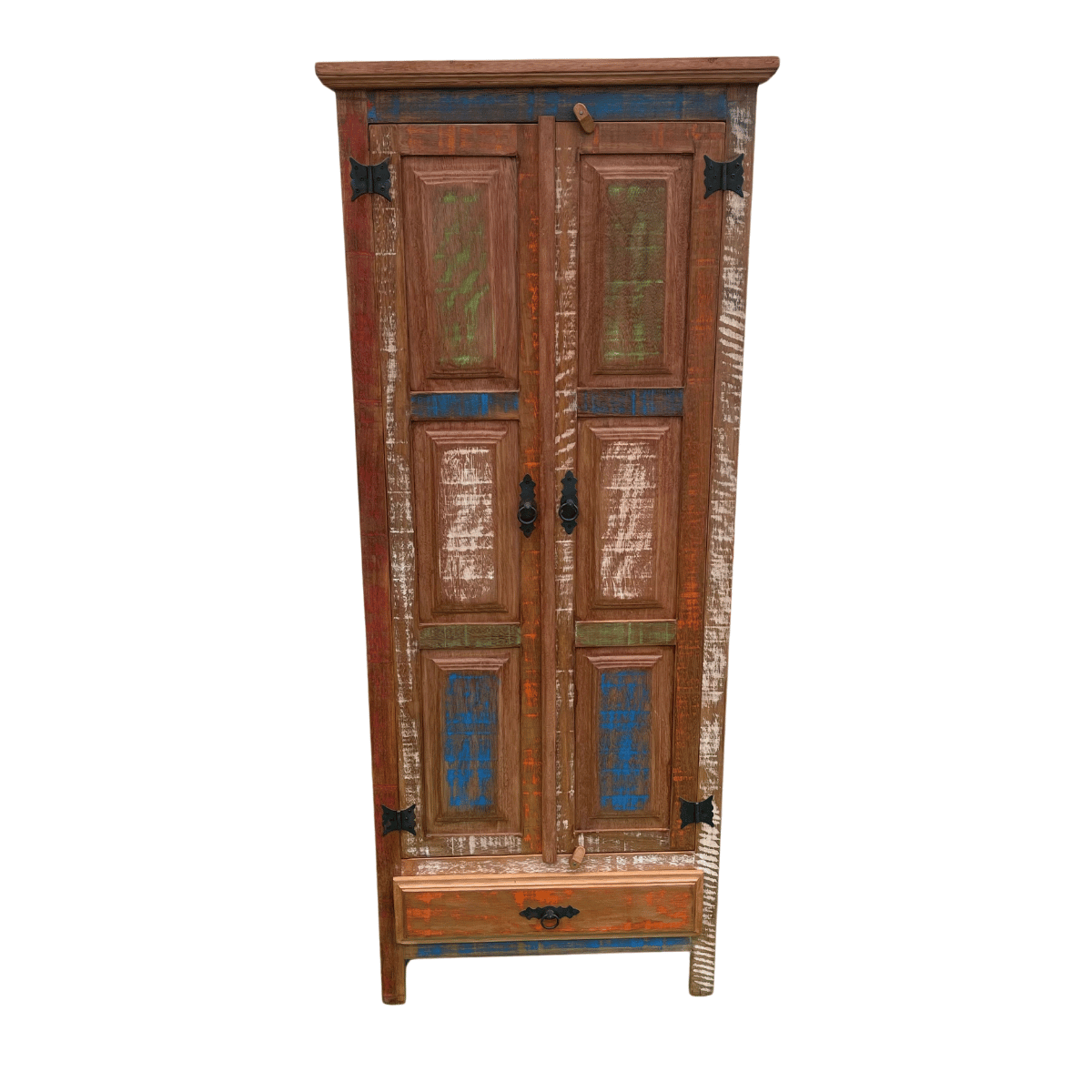 Armário Rustico Colorido 180 X 80 Madeira Demolição Sudeste Rústico - 2