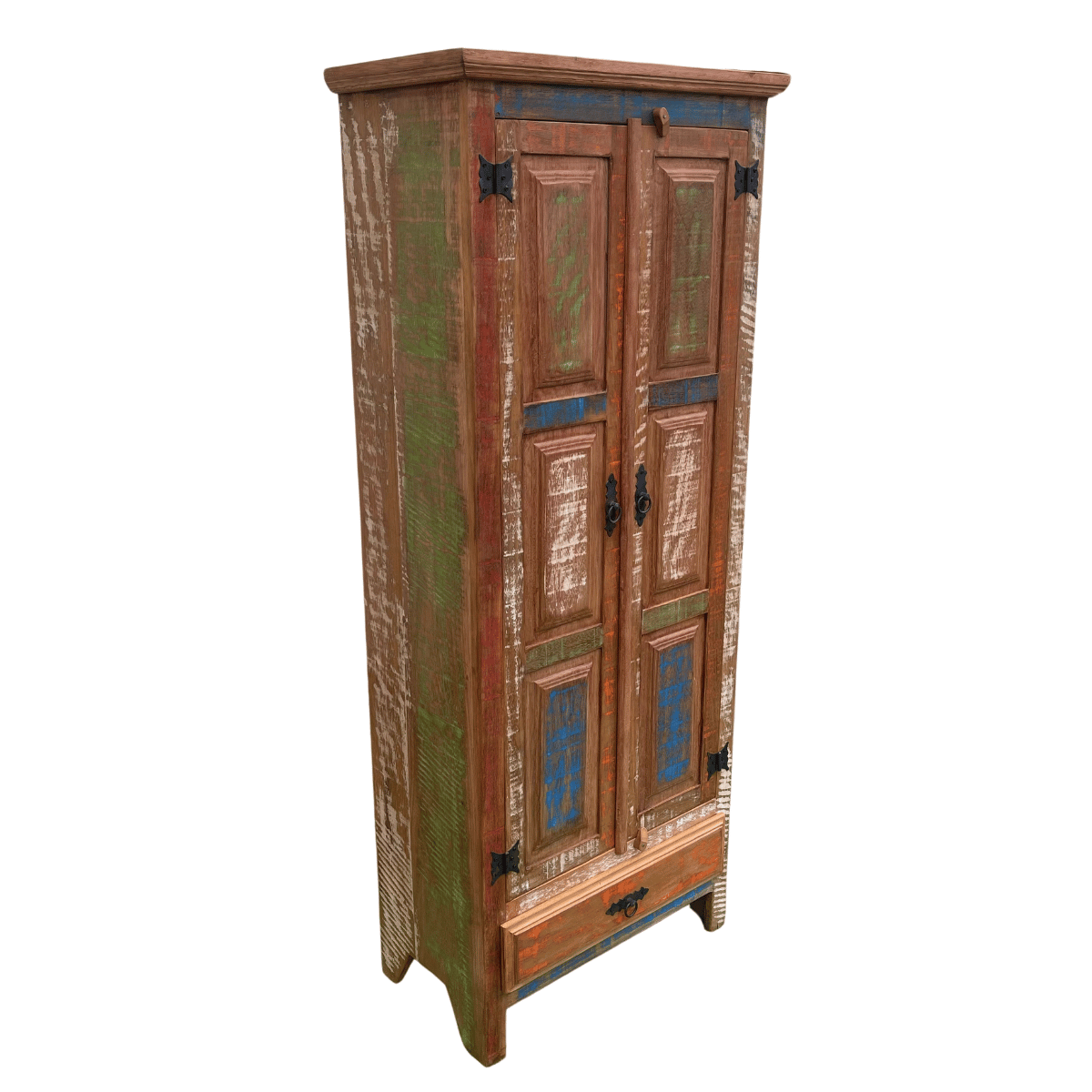 Armário Rustico Colorido 180 X 80 Madeira Demolição Sudeste Rústico - 1