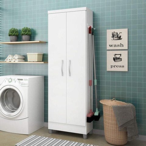 Multiuso 2 Portas 5 Prateleiras Branco