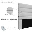 Ver imagem 4 de Cabeceira Casal Queen 1,60m Estofada em Tecido Linho Greta - Lucadi