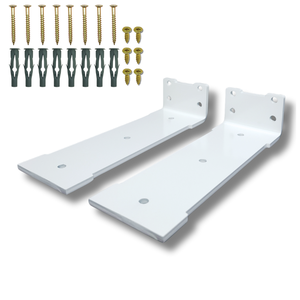 Par de Suportes de Prateleira Invisível 20cm Aço Reforçado Mão Francesa Design Moderno