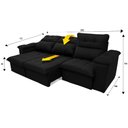 Ver imagem 4 de Sofá Retrátil Reclinável Verona 2,30m Suede Velut Molas Ensacadas - King House