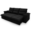 Ver imagem 5 de Sofá Retrátil Reclinável Verona 2,30m Suede Velut Molas Ensacadas - King House