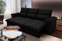 Ver imagem 1 de Sofá Retrátil Reclinável Verona 2,30m Suede Velut Molas Ensacadas - King House