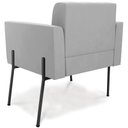 Ver imagem 7 de Poltrona para Sala Pé Metal Preto Kit 2 Ana Suede Cinza - Ibiza