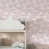 Papel Parede Adesivo Nuvem Feliz Rosa Quarto Infantil 12m - 2