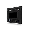 Ver imagem 2 de Painel para Tv 75" com Nicho e Prateleira Riviera 217 Preto - Luapa