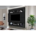 Ver imagem 1 de Painel para Tv 75" com Nicho e Prateleira Riviera 217 Preto - Luapa