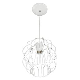Lustre Pendente Esfera Capella Orion Branco Sala Quarto - 1