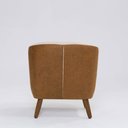 Ver imagem 4 de Poltrona Decorativa Milão D07 Pés Madeira Corano Terracota e Linho Pérola - D’Rossi
