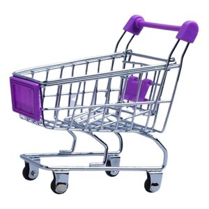 Mini Carrinho de Supermercado Decorativo 12cm Roxo - Bono