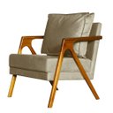 Ver imagem 2 de Kit 2 Poltrona Mona Madeira Maciça Suede Capuccino