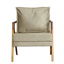 Ver imagem 3 de Kit 2 Poltrona Mona Madeira Maciça Suede Capuccino