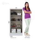 Ver imagem 3 de Multiuso Sapateira Roupeiro Com 2 Portas B14 Branco - Briz Móveis