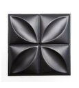 Ver imagem 2 de Kit 10 Placas Revestimento de Parede PVC 3d Alto Relevo Petalas Preto