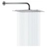 Ducha Chuveiro Slim 20 Cm Inox 304 Com Braço Redondo 38 Cm - 1