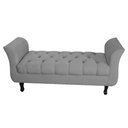 Ver imagem 3 de Kit Cabeceira Mirage + Calçadeira Grécia Queen Size 160cm Suede - Ecotec Decor:Cinza