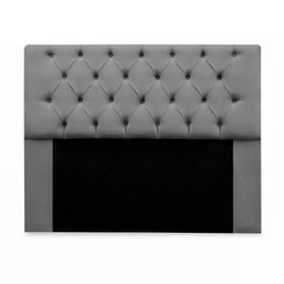 Kit Cabeceira Mirage + Calçadeira Grécia Queen Size 160cm Suede - Ecotec Decor:Cinza - 2