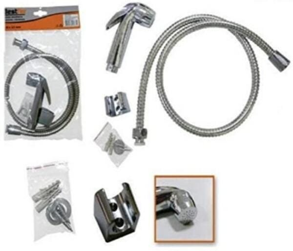 Ducha Higiênica Chuveirinho Cromado Flexível 1M Bestfer - 4