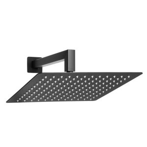 Ducha De Inox Quadrada 30X30 Cm De Parede - Preta