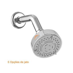 Ducha Chuveiro Articulado 5 Jatos Aquecedor Solar E Gás - 2 Ducha Chuveiro Articulado 5 Jatos Aquecedor Solar E Gás - 2